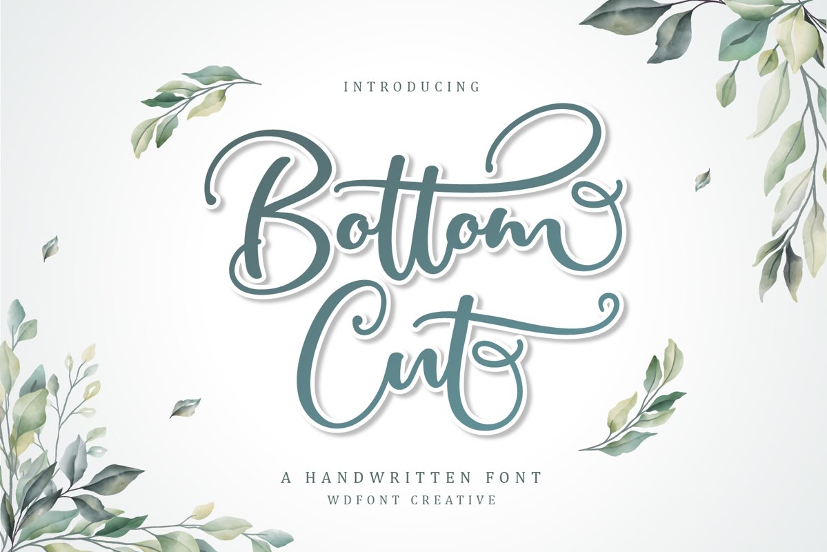 Bottom Cut Script | Modern Calligraphy example image 1