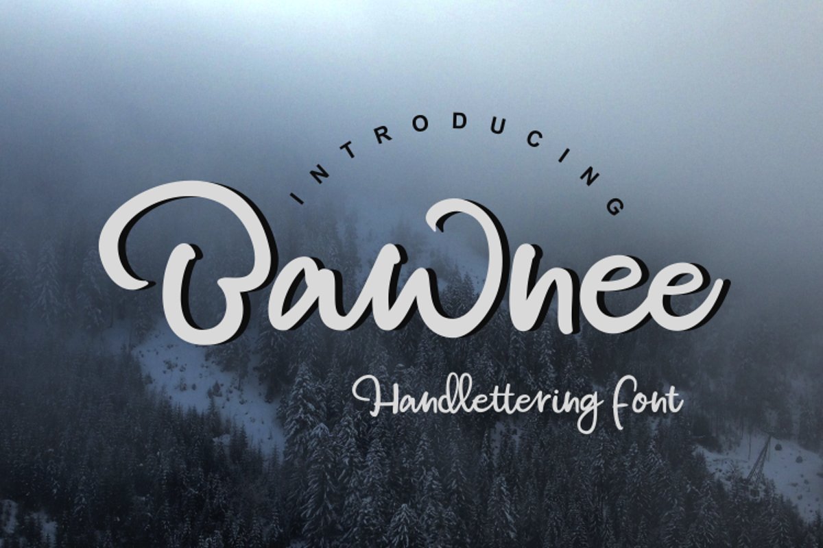 bawnee - handlattering font example image 1