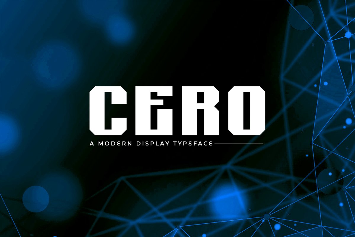 Cero - Modern Display Typeface example image 1