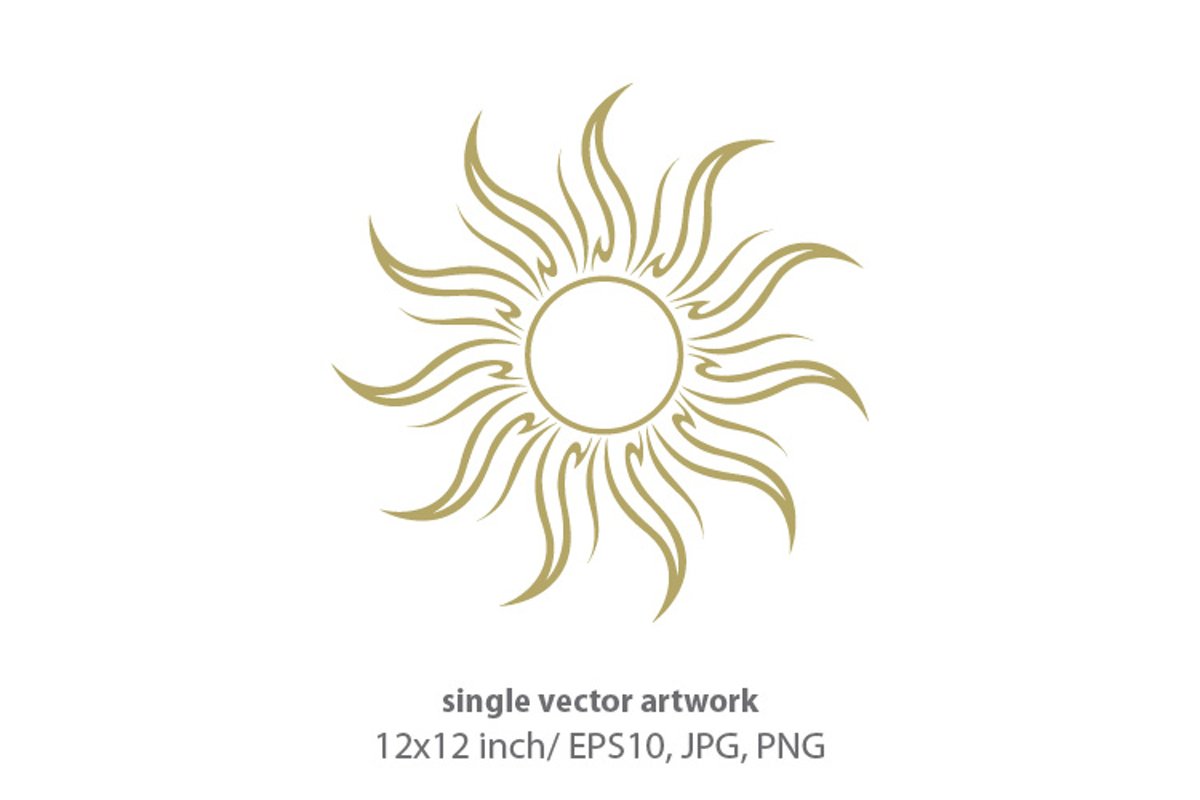 golden sun - single vector artwork example image 1