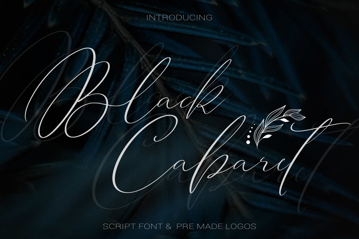 Black Cabaret Script Font & Logos example image 1