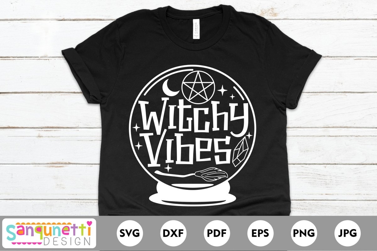 Witchy Vibes SVG, Halloween and witch svg example image 1
