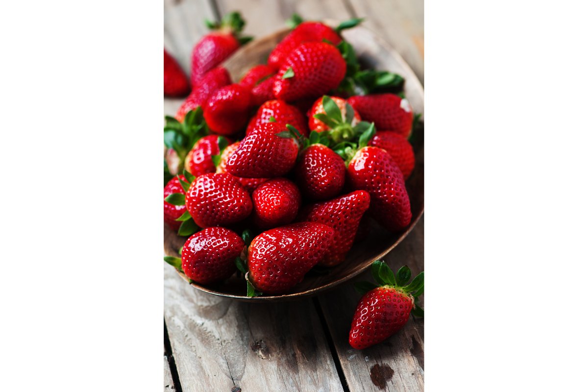 Sweet fresh stawberry on the wooden table, selective focus example image 1
