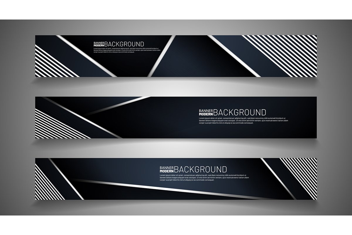 Collection of abstract banner backgrounds. Overlapping example image 1