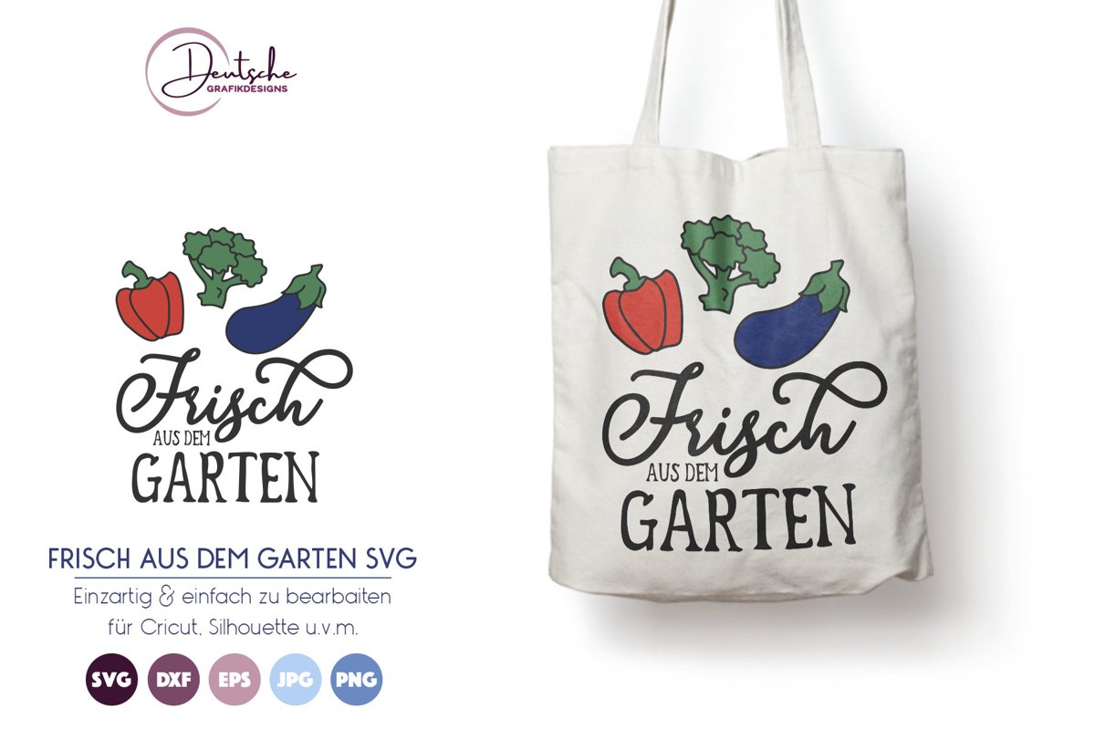 Frisch aus dem Garten SVG | Gemüse SVG example image 1