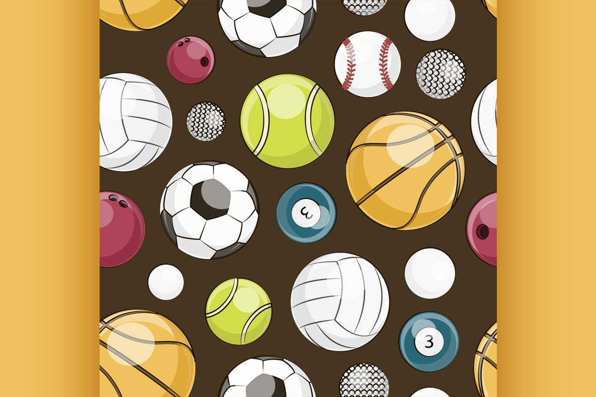 Sport Balls Set pattern example image 1