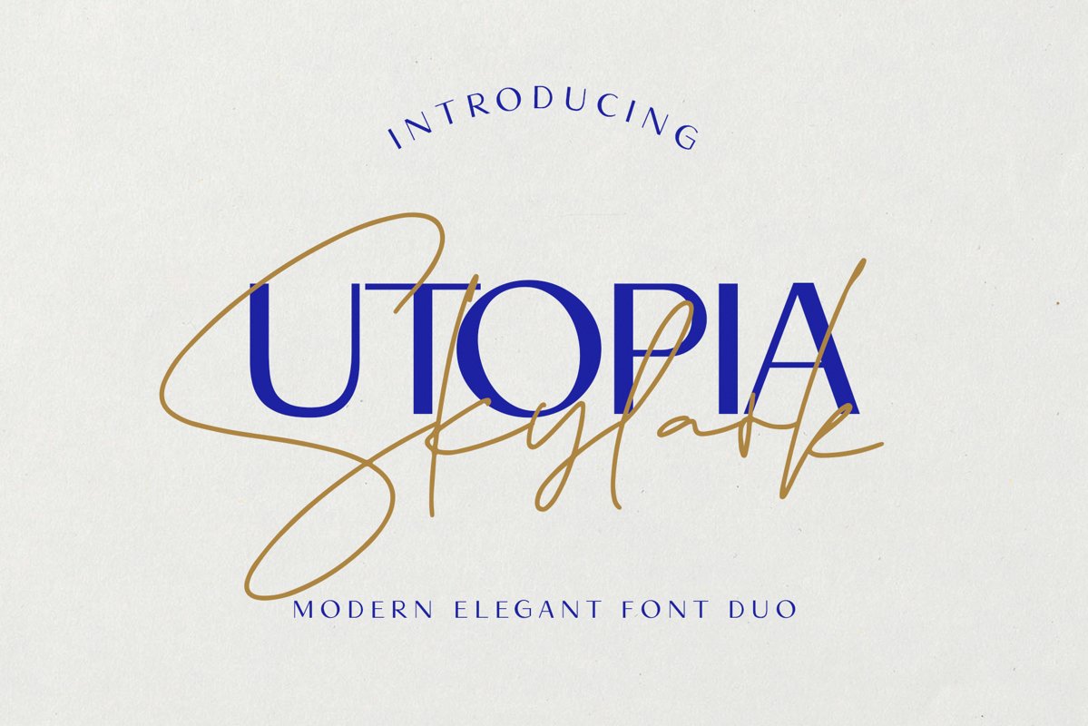 Utopia Skylark - Font Duo example image 1