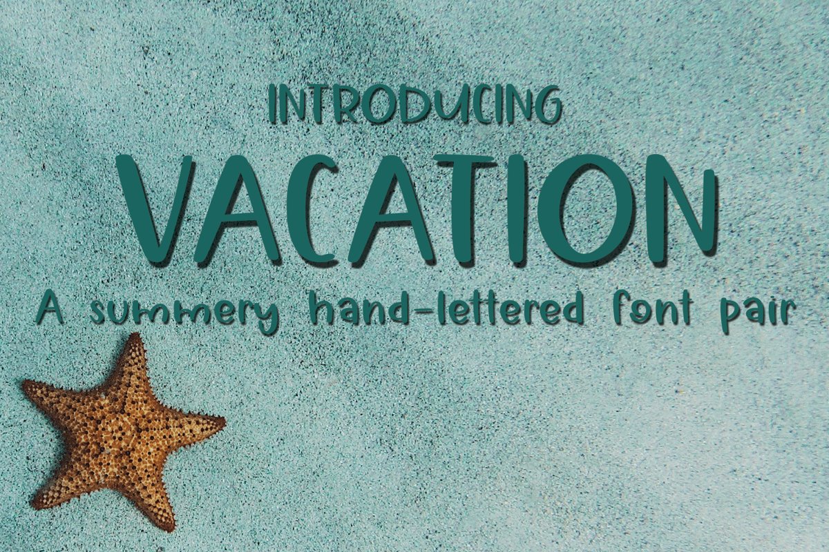 Vacation - A Summery Hand-Written Font Pair example image 1