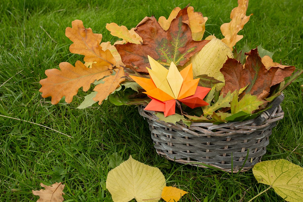 Autumn concept background traditional paper craft handmade example image 1