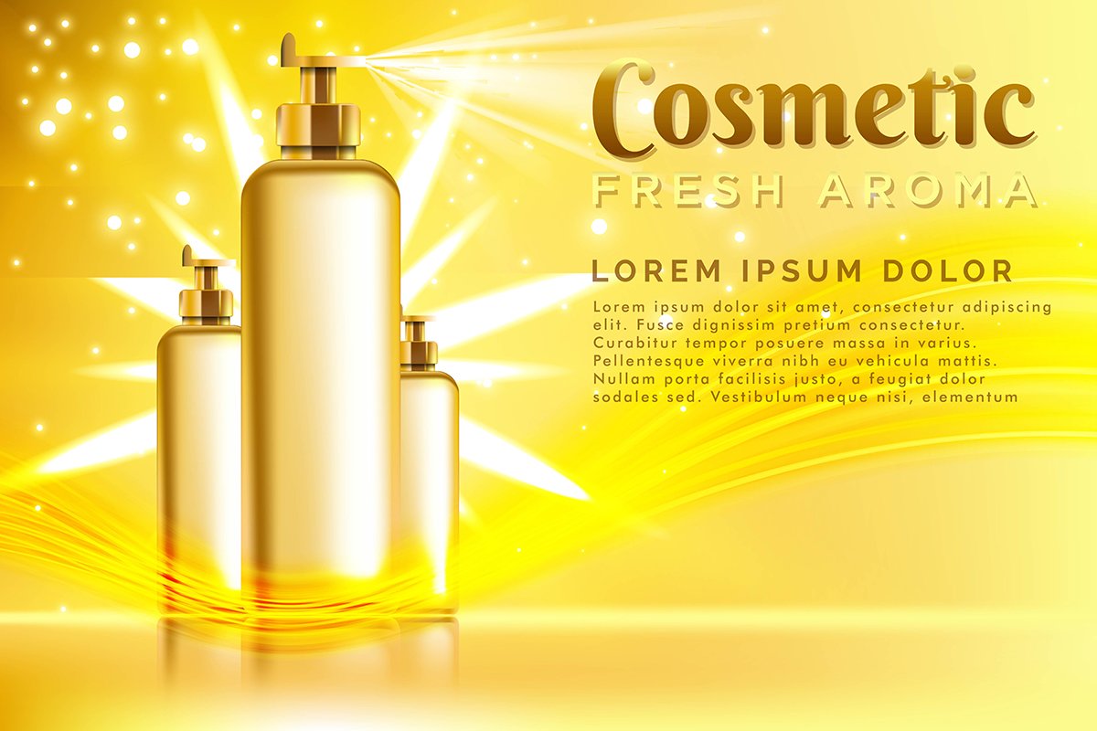 realistic template cosmetic package. Spray Cosmetics Product example image 1