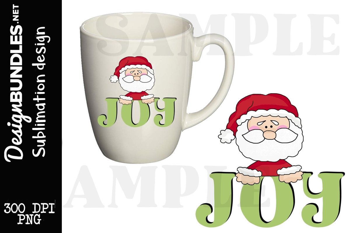 Joy Santa Sublimation Design example image 1