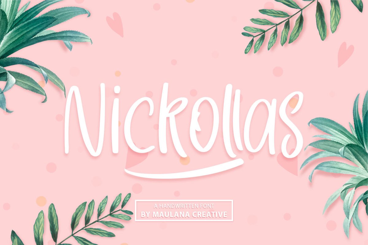 Nickollas - Handwritten Sans Serif Font example image 1