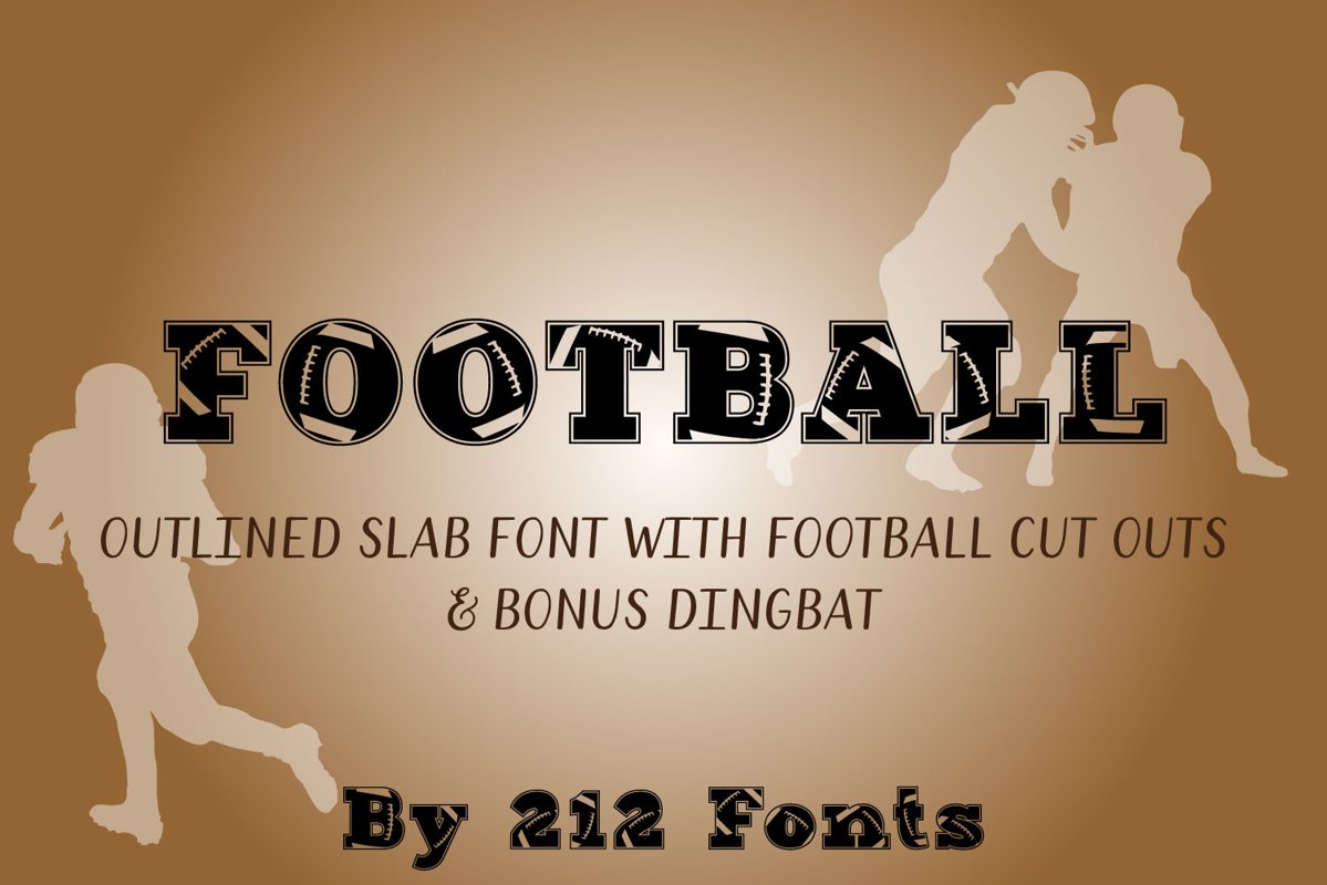 212 Football Display Font American Football and Dingbat OTF example image 1