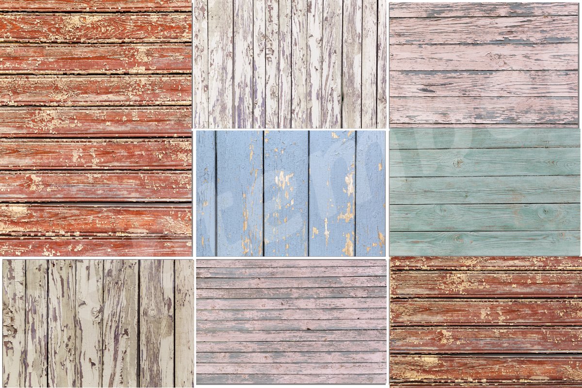 Collage of 8 Colorful rustic wooden backgrounds example image 1