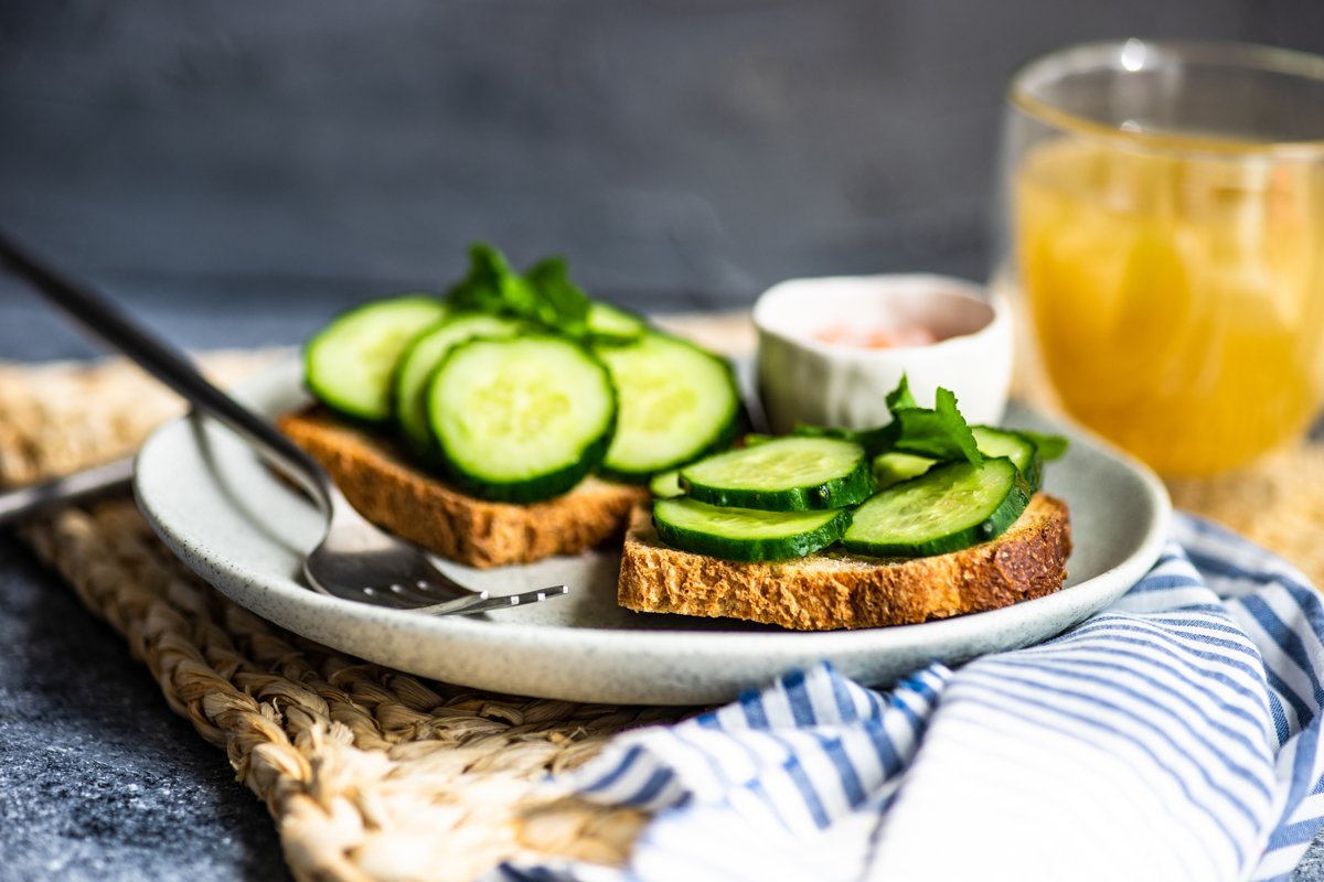 Healthy lunch concept with toasts example image 1