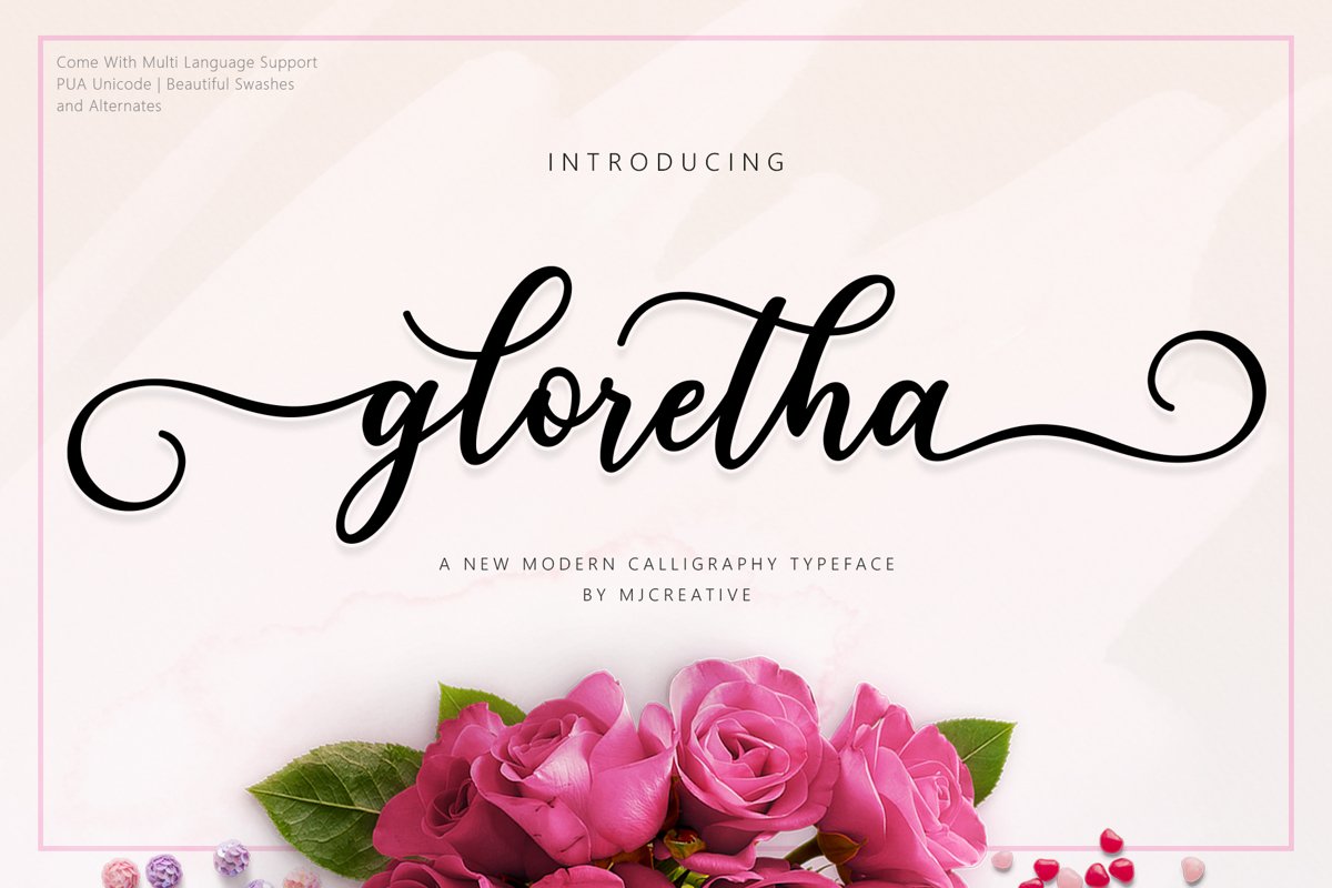 Gloretha Script example image 1