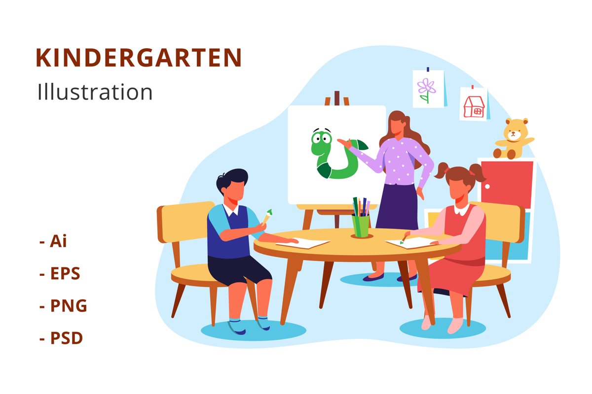 Kindergarten Illustration example image 1