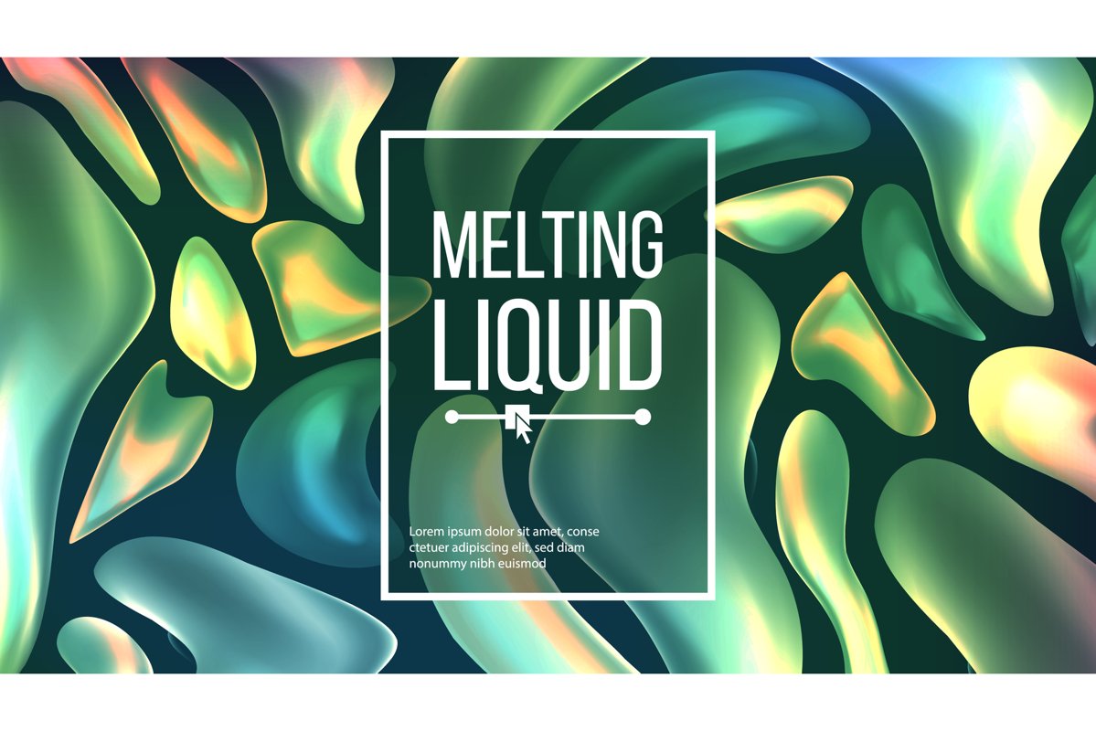 Fluid Liquid Background Vector. Dark Cover. Abstract Flowing example image 1