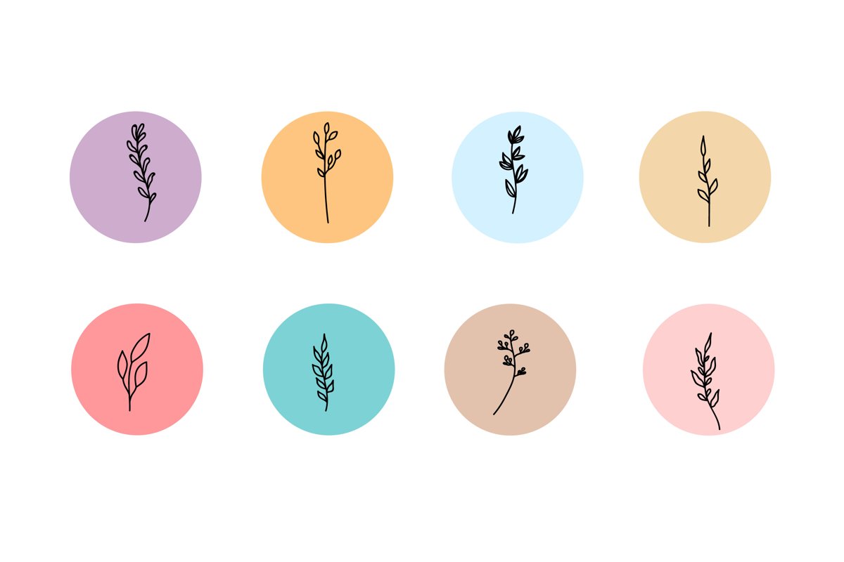 Instagram Hand Drawn Floral Stories Highlights example image 1