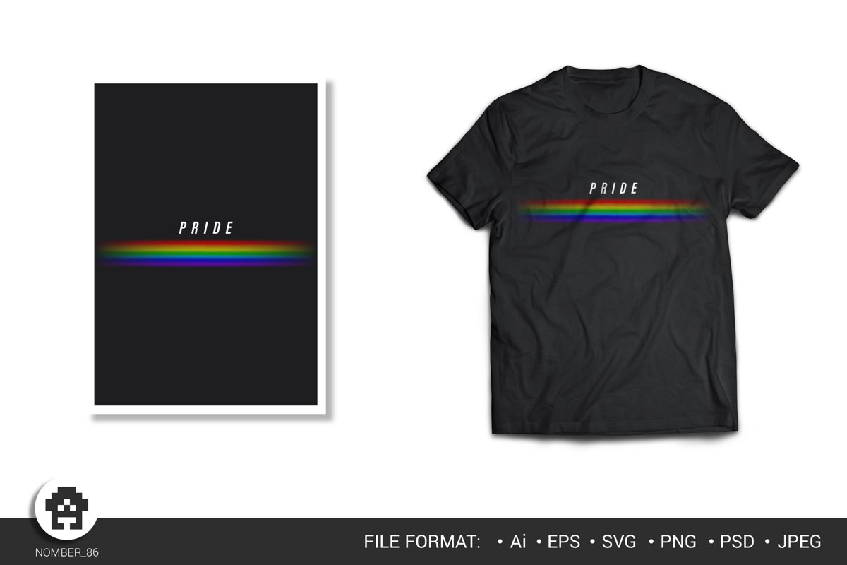 Rainbow svg \ LGBT T-shirt \ LGBT print. example image 1