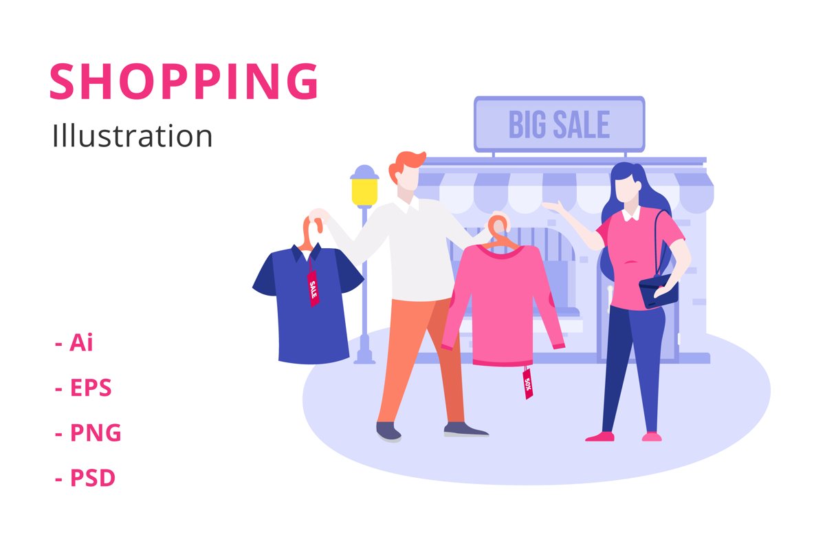 Shopping Illustration example image 1