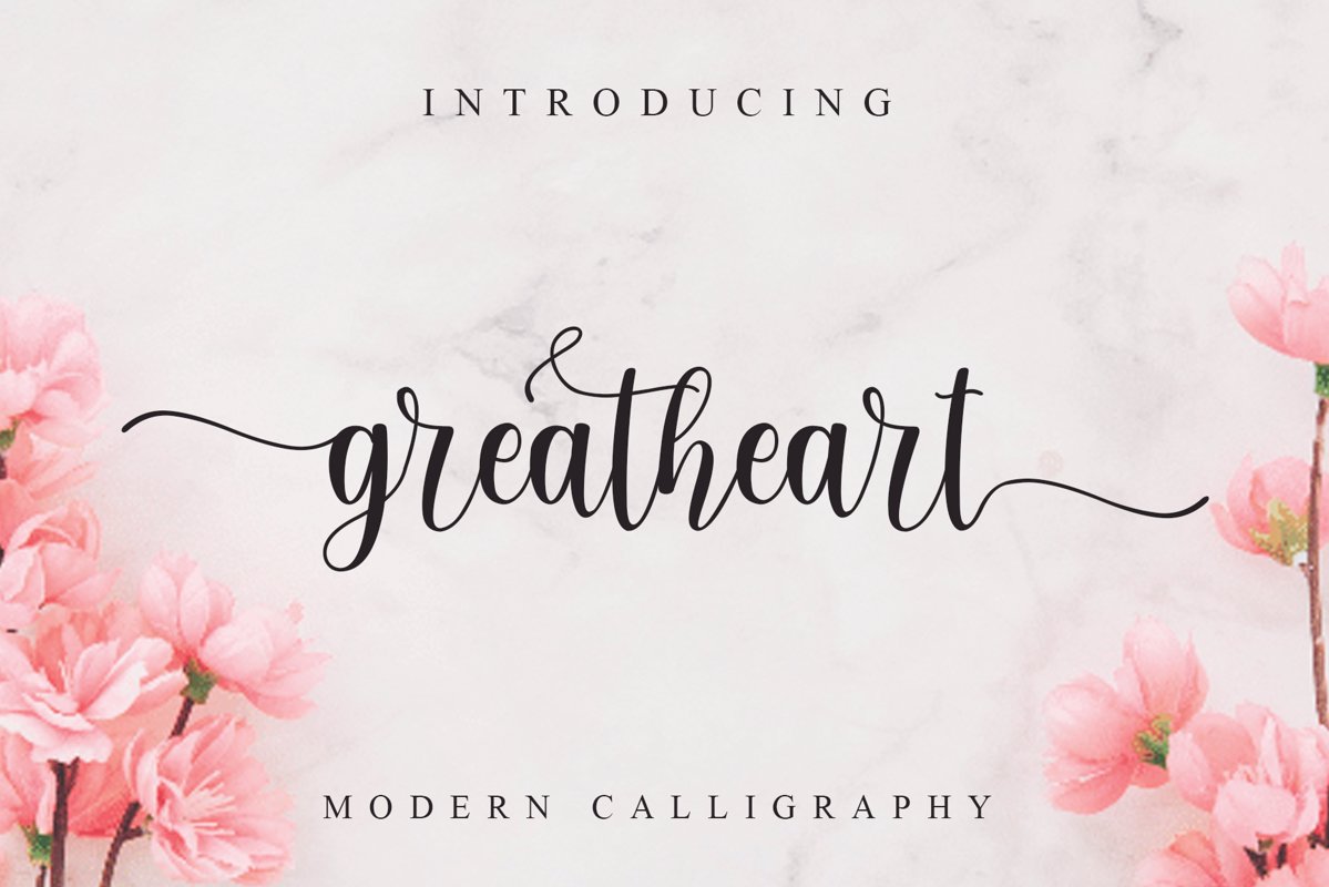 Greatheart modern calligraphy example image 1