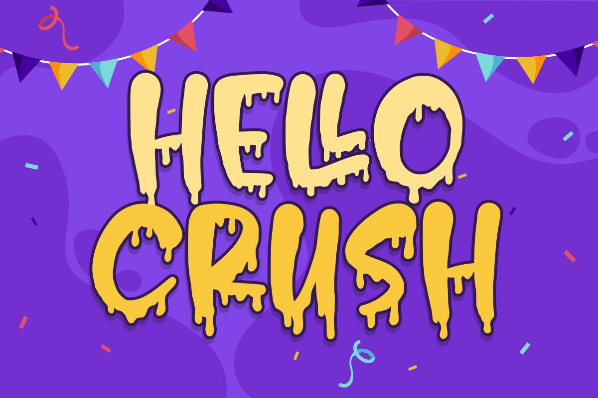Hello Crush - Halloween Font example image 1