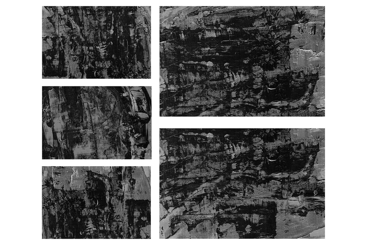 Set of 5 images. Abstract art background. Acrylic painting example image 1