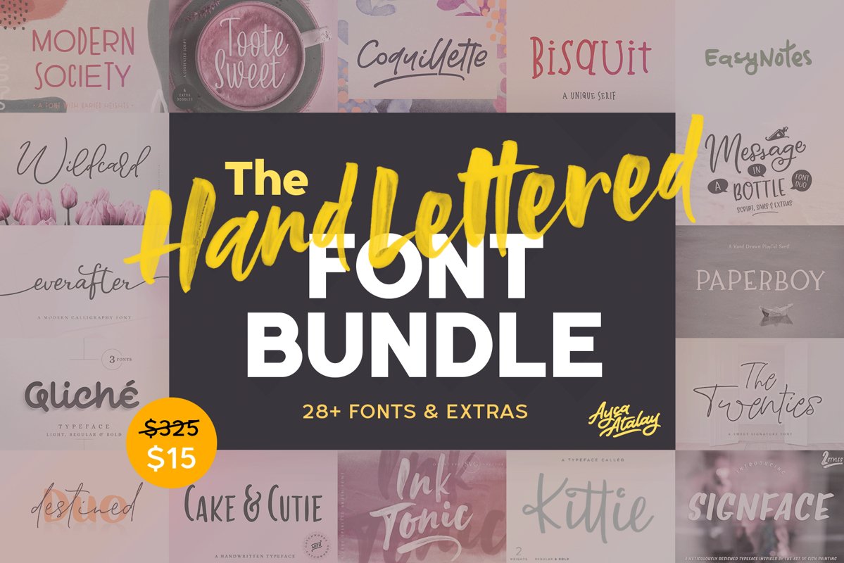 The Hand Lettered Font Bundle example image 1