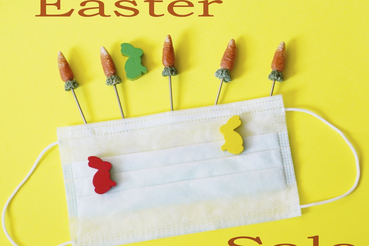 Creative Easter composition of coloful eggs example image 1