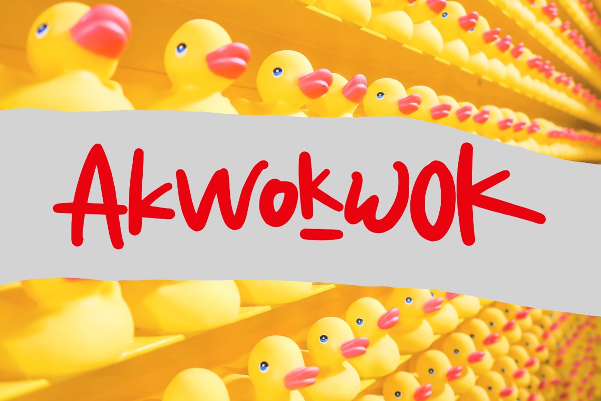 Akwokwok Playful Font example image 1