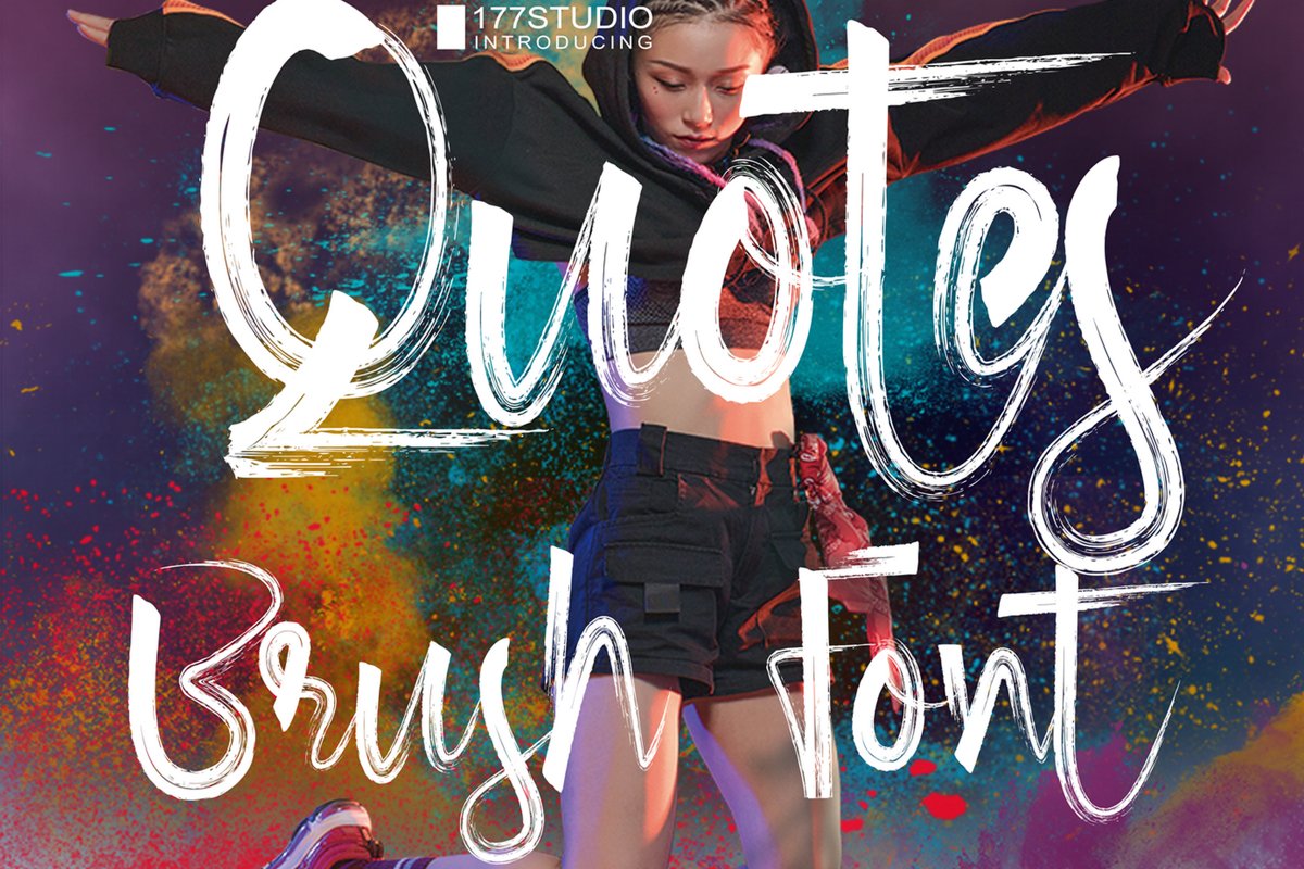 Quotes Brush Font example image 1