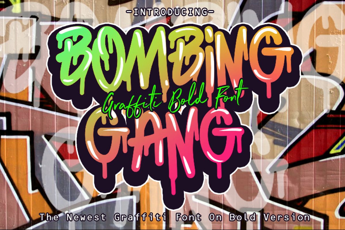 BOMBING GANG GRAFFITI BOLD FONT example image 1
