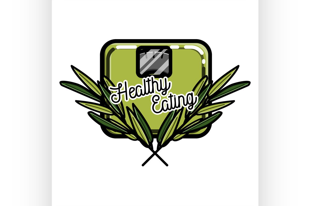 Color vintage nutritionist emblem example image 1