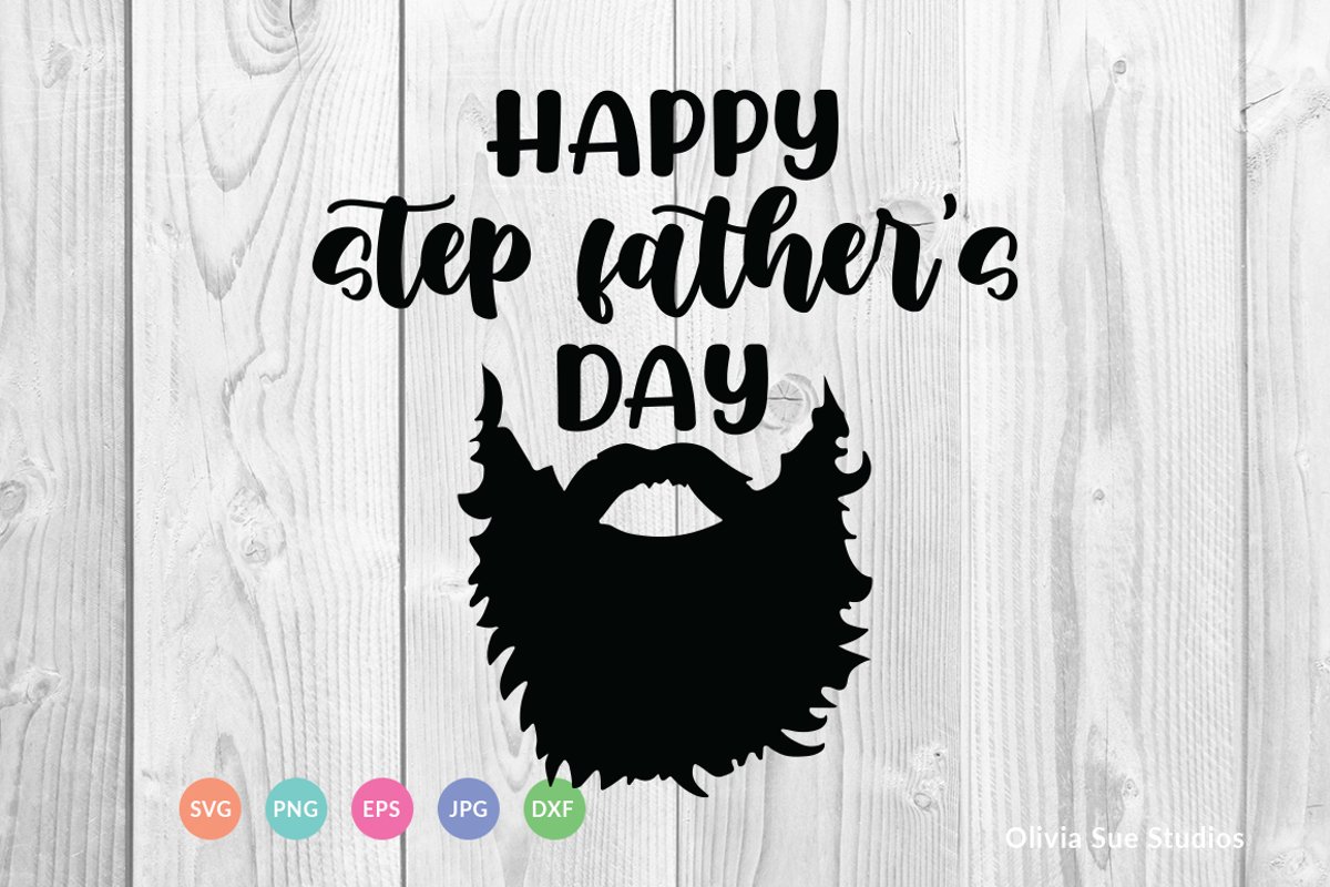 Happy Step Father's Day SVG Cut File example image 1