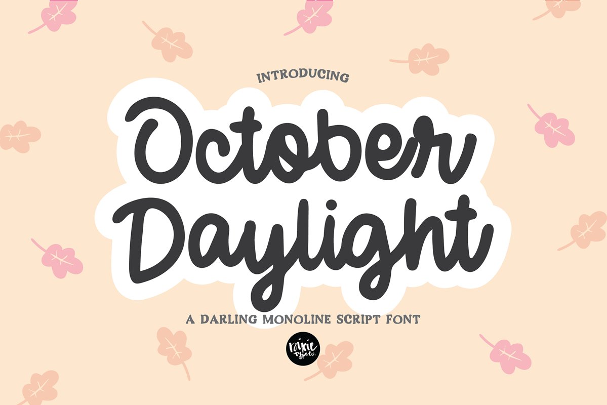 OCTOBER DAYLIGHT a Bold Script Hand written Font example image 1