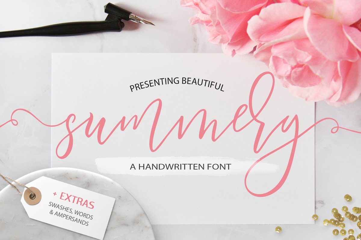 Summery Handwritten Calligraphy Font example image 1