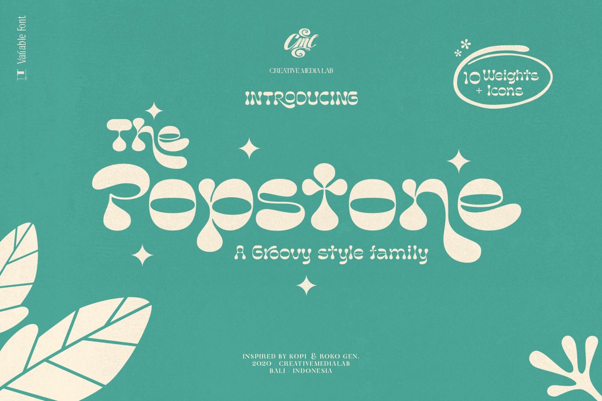 Popstone - Groovy Variable Font example image 1
