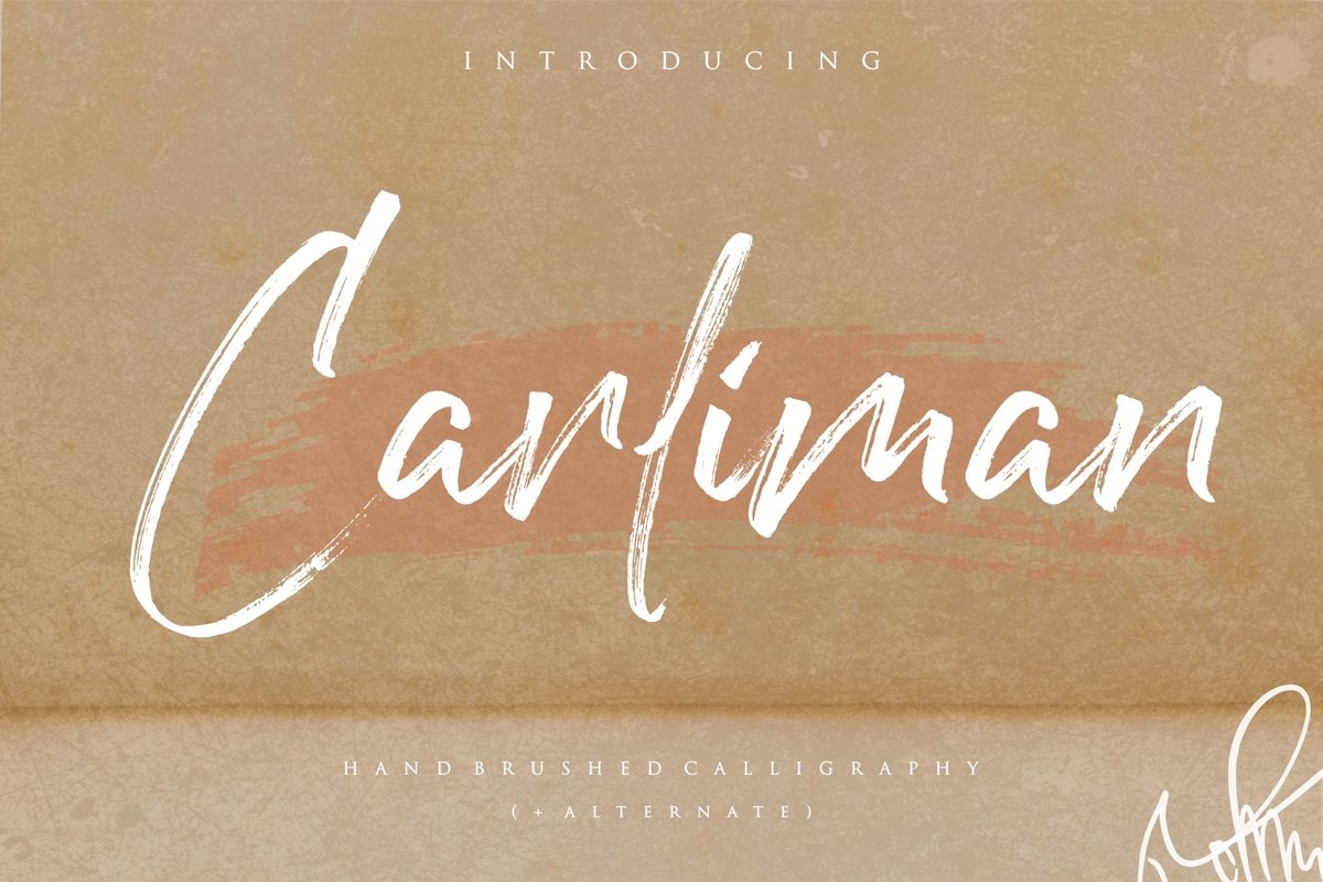 Carliman Handbrushed Calligraphy Font example image 1