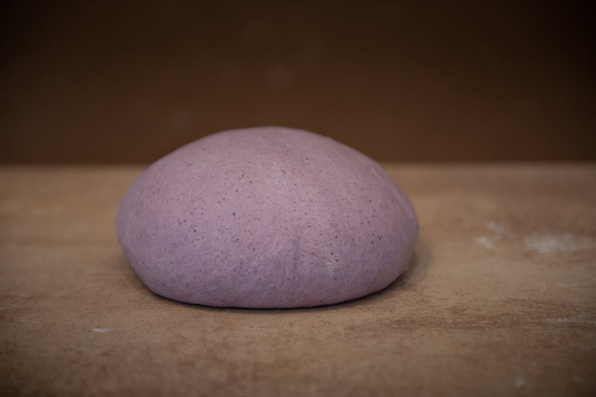 Preparation for bread unusual lilac-colored dough example image 1