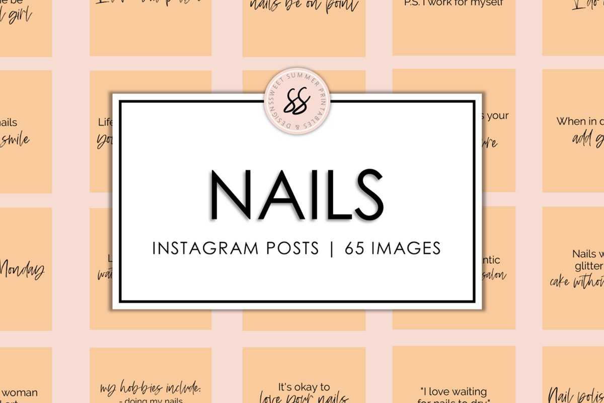 Nails Peach Instagram Posts example image 1