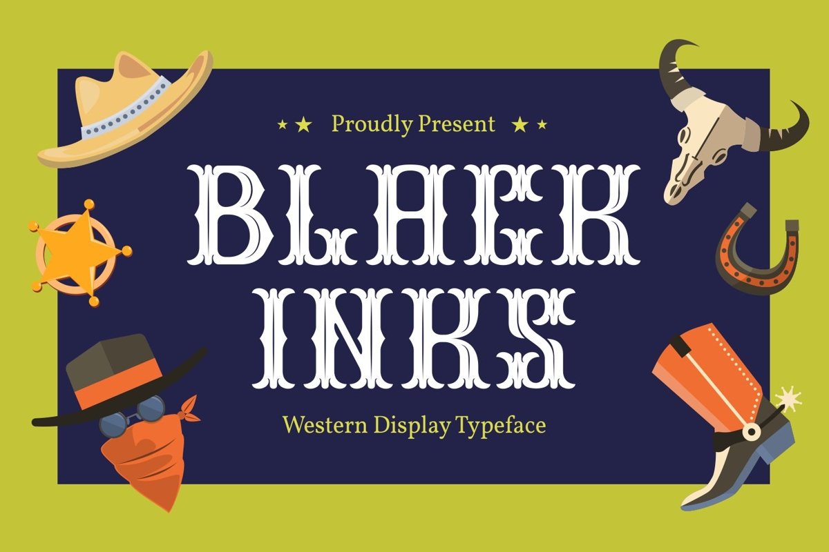Black Inks - Western Display Typeface example image 1