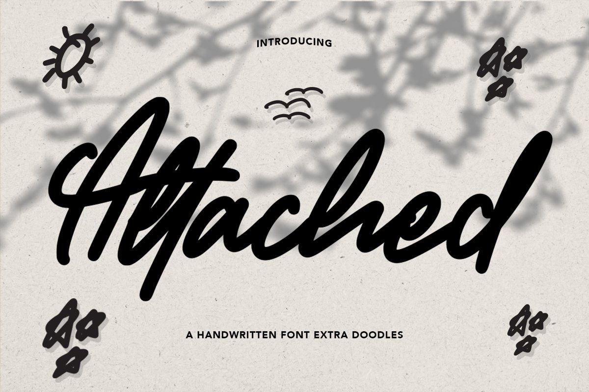 Attacher - Handwritten Font example image 1