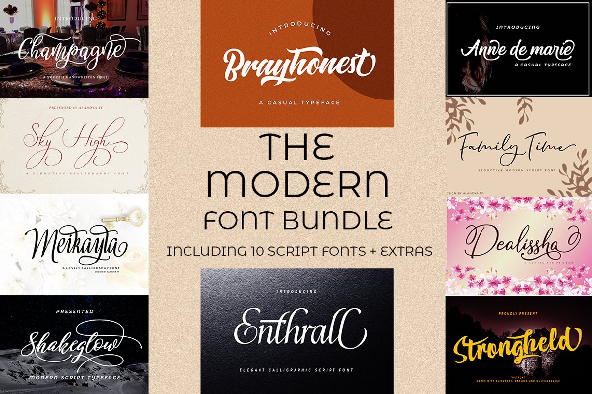 The Modern Font Bundle example image 1