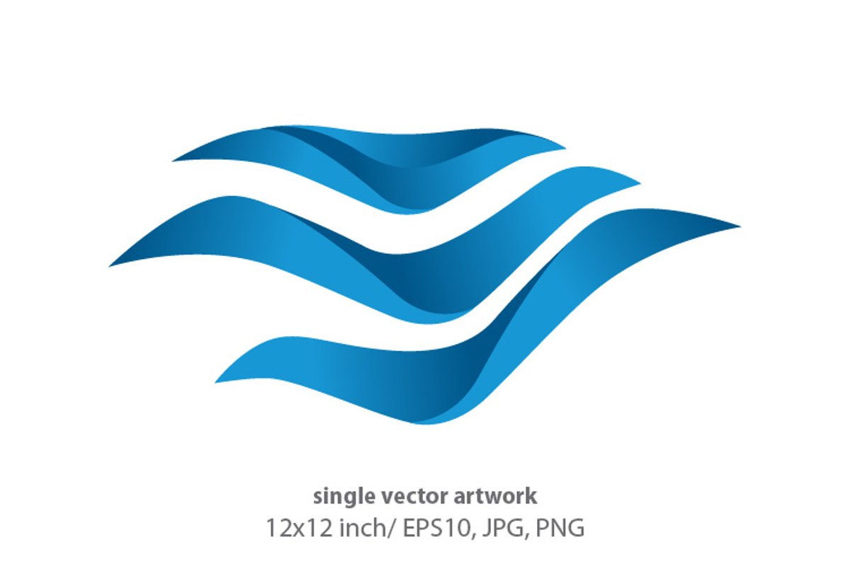 Ocean waves - single vector artwork example image 1