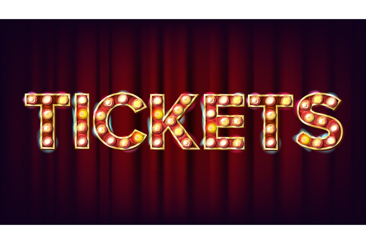 Tickets Banner Sign Vector. For Arts Festival Events Design. example image 1