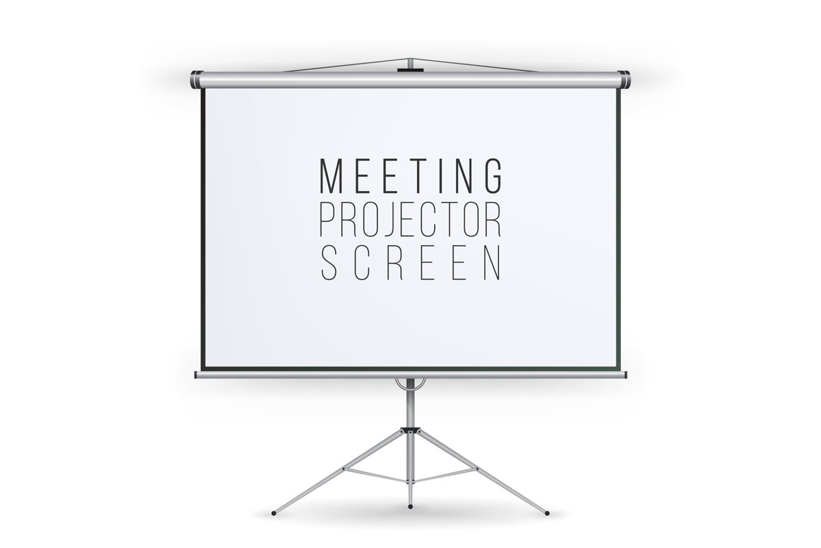 Meeting Projector Screen Vector. example image 1