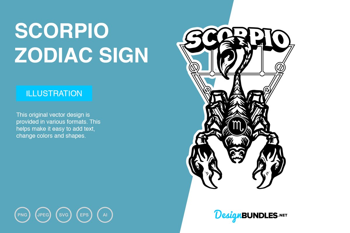 Scorpio Zodiac Sign Vector Illustration example image 1