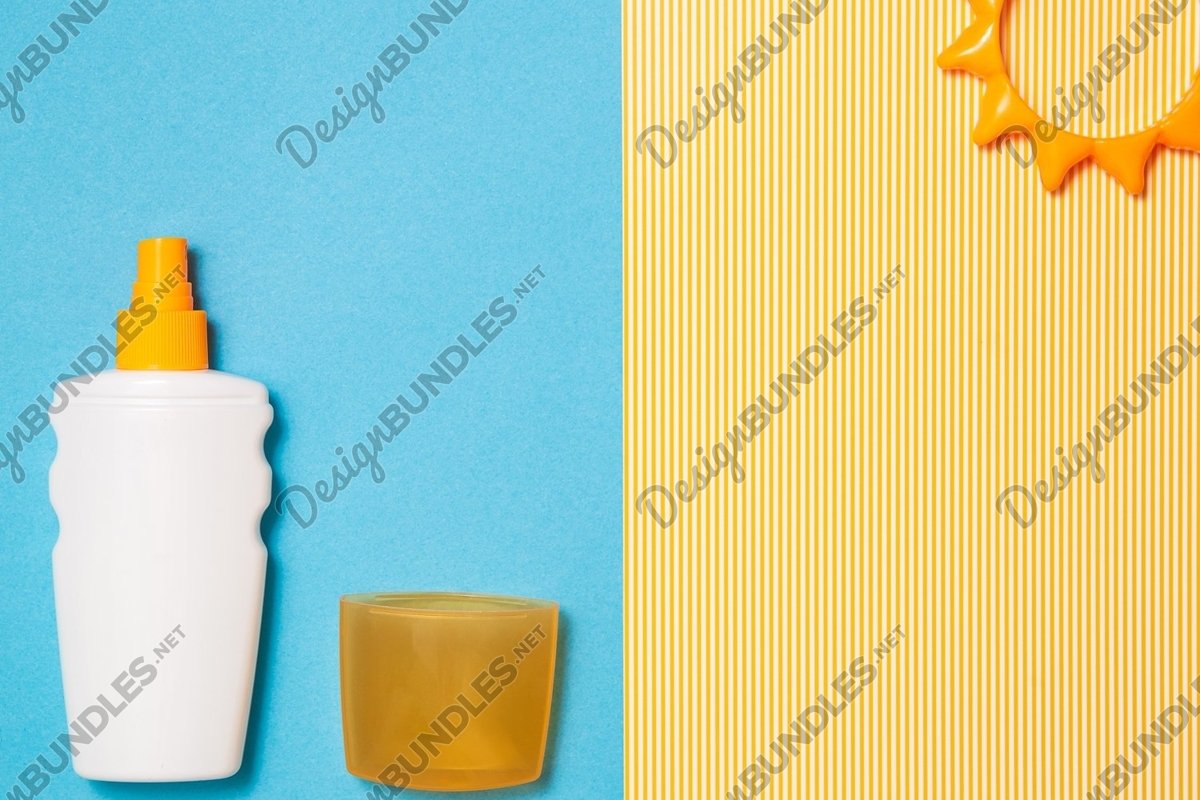 Photo of a Spf lotion, uv summer skin care, protect example image 1