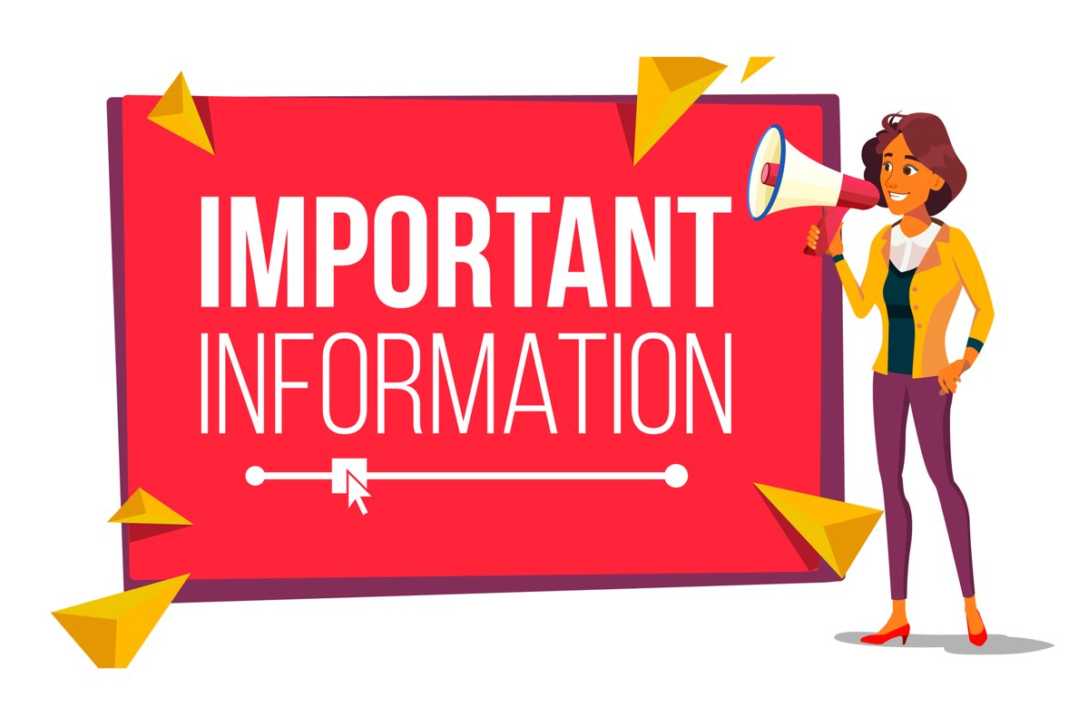 Important Information Banner Vector. Business Woman With example image 1